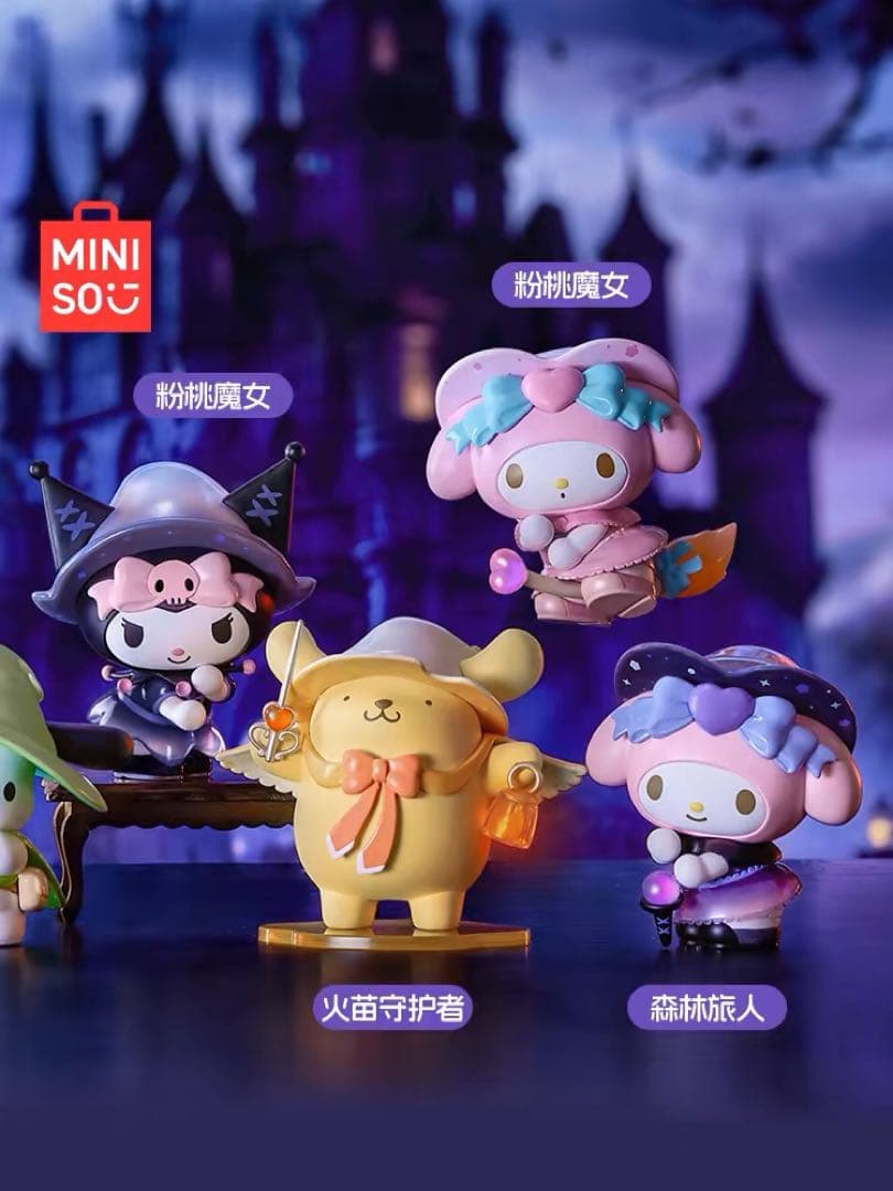 サンリオ　フィギュア　クロミ　マイメロ　シナモン　ポムポムプリン　miniso