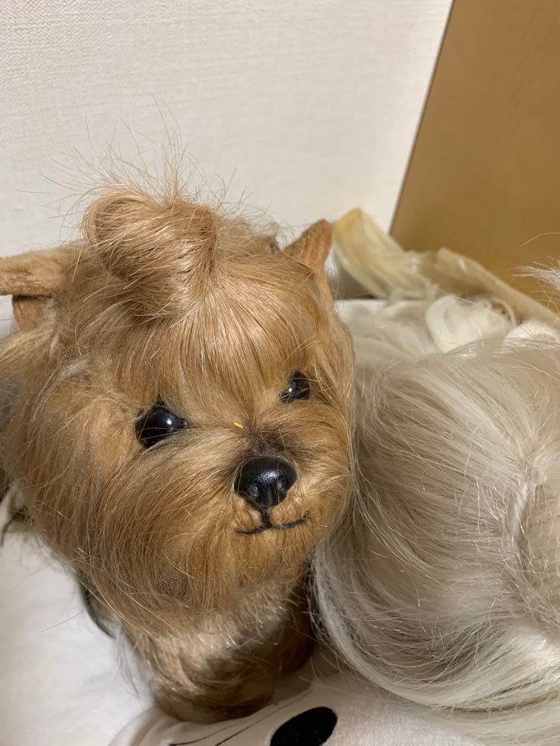 【ドレッシー　ペット】ヨークシャーテリア ぬいぐるみ　日本製　昭和レトロ