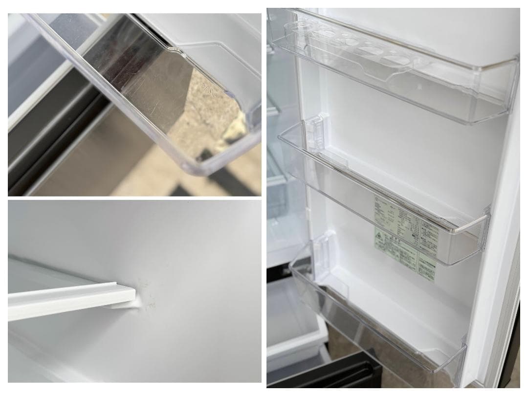 アクア 2ドア冷蔵庫 201L 右開き AQR-20E2(K) 2023年製