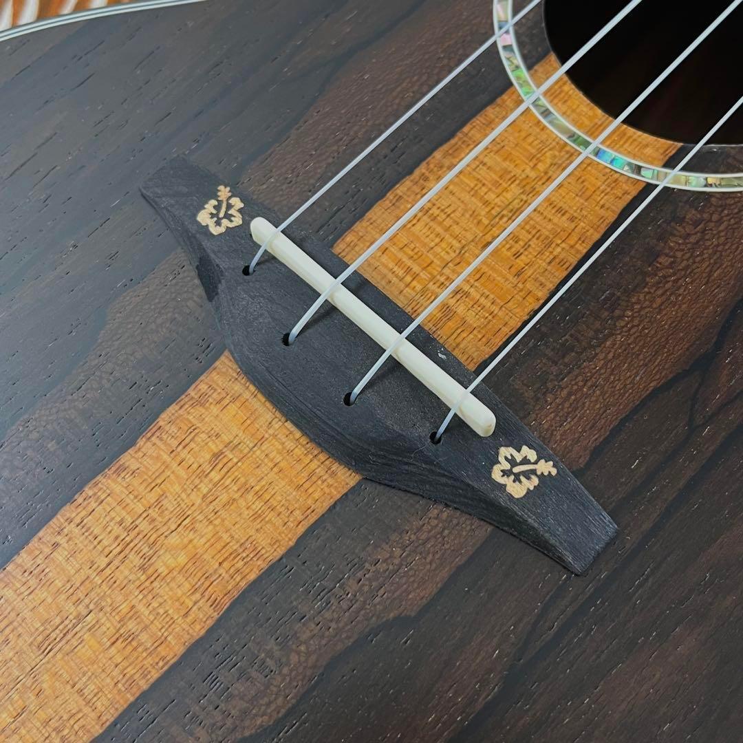 【高級材】Smijer黒檀材とシャム柿のコンサート・ウクレレ【ウクレレ専門店】
