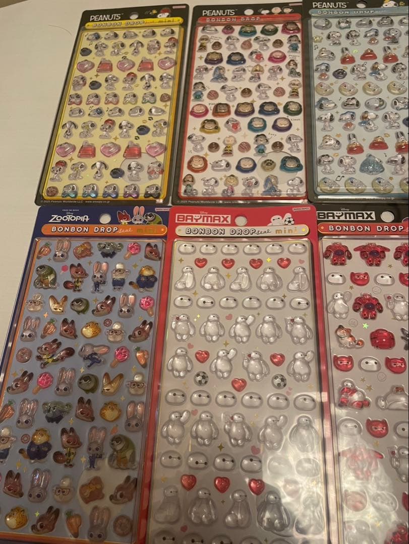オ*）様 第二弾　ボンボンドロップシールmini ディズニースヌーピーまとめ売り