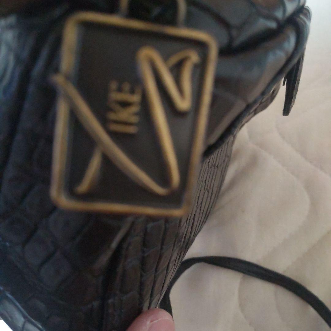 早いもの勝ち池田工芸、黒 クロコダイル ショルダーバッグ