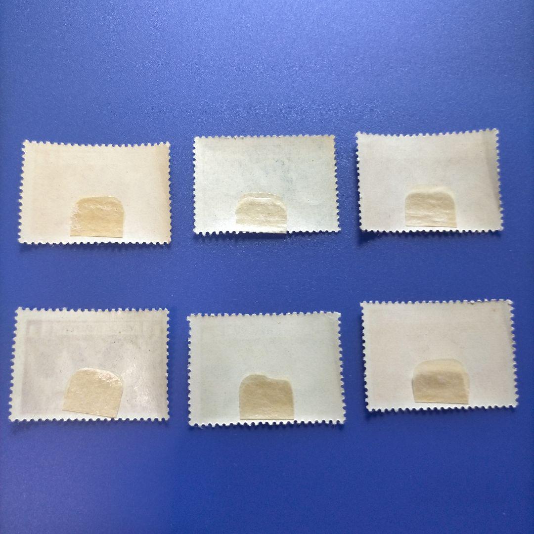 3270 外国切手 ハンガリー 1945年 戦後の復興  6種 未使用