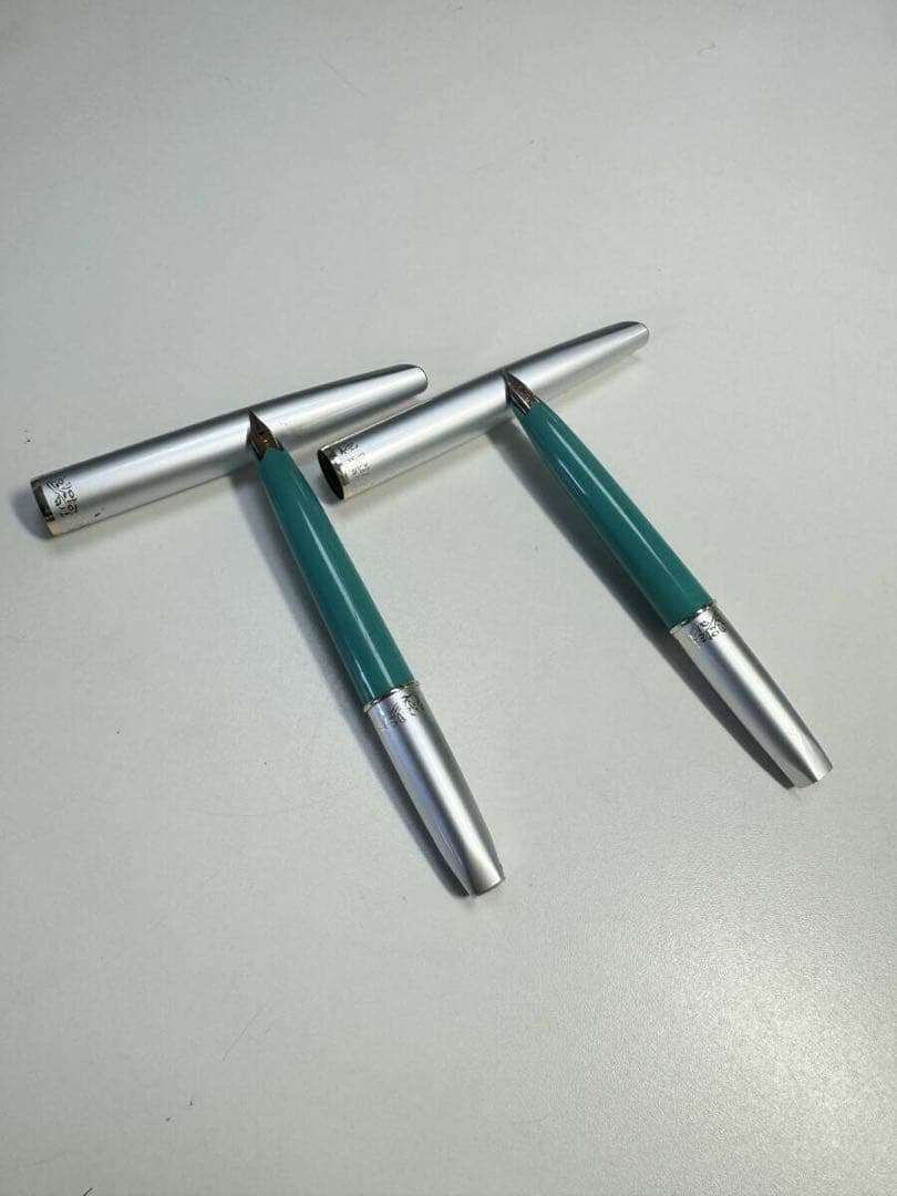 P576 PLATINUM 万年筆 2本 ペン先 18K 刻印 文房具