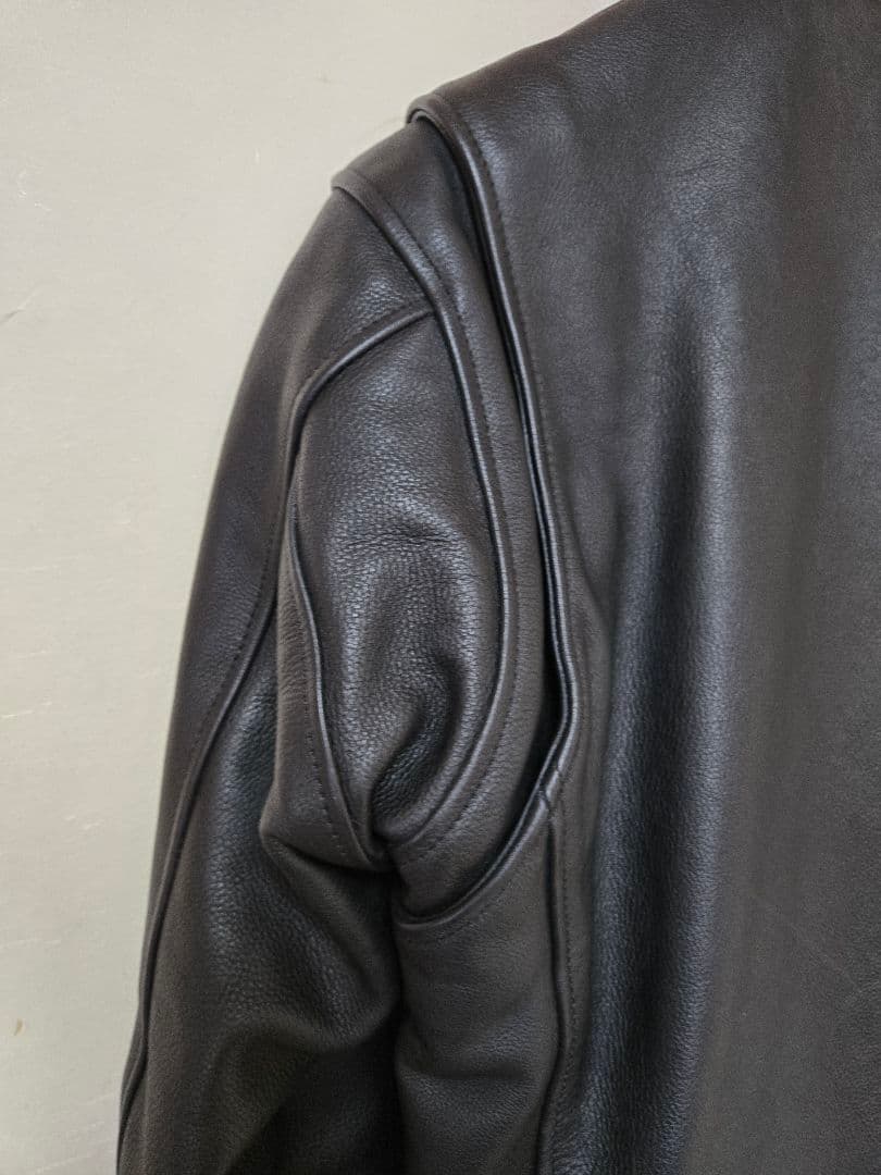 値下げ、カドヤ　EURUS　黒 レザー シングルライダースジャケット　Lサイズ