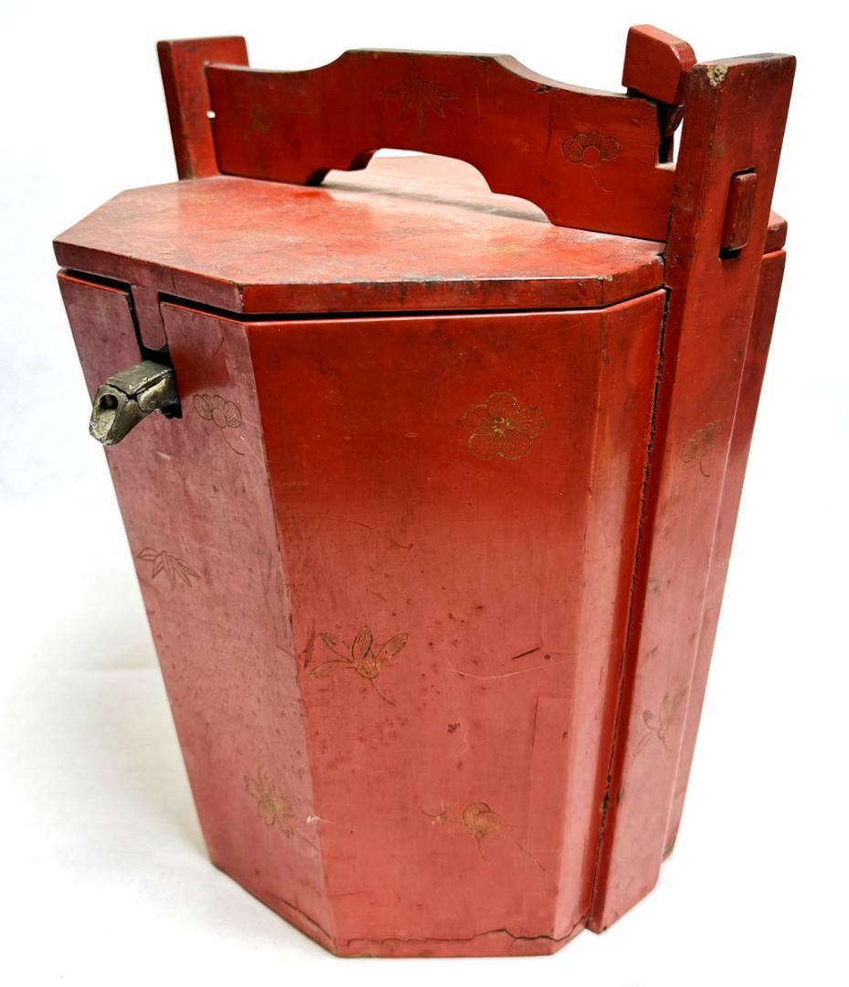 古琉球王国 朱塗沈金湯庫 タークー 錫茶壺 水注 茶道具 江戸 WWST001