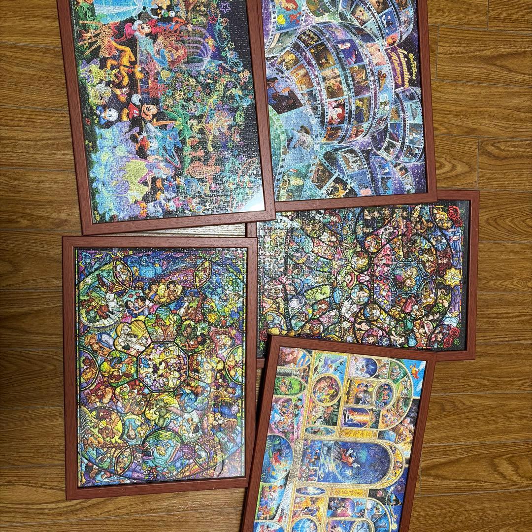 ディズニージグソーパズル 1000ピース フレーム付き 5つ(個別販売も可能)