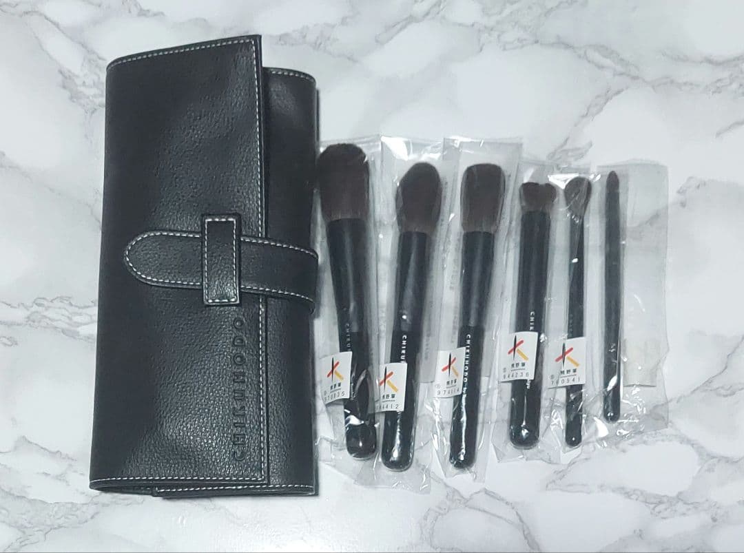 熊野筆♥️竹宝堂♥️化粧ブラシ6本セット&専用ケース