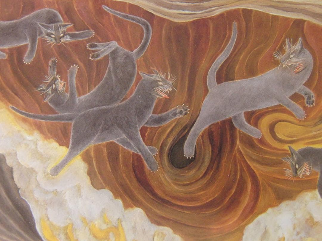 橘公俊、【煩悩の炎】、希少な額装用画集より、新品額装付、状態良好