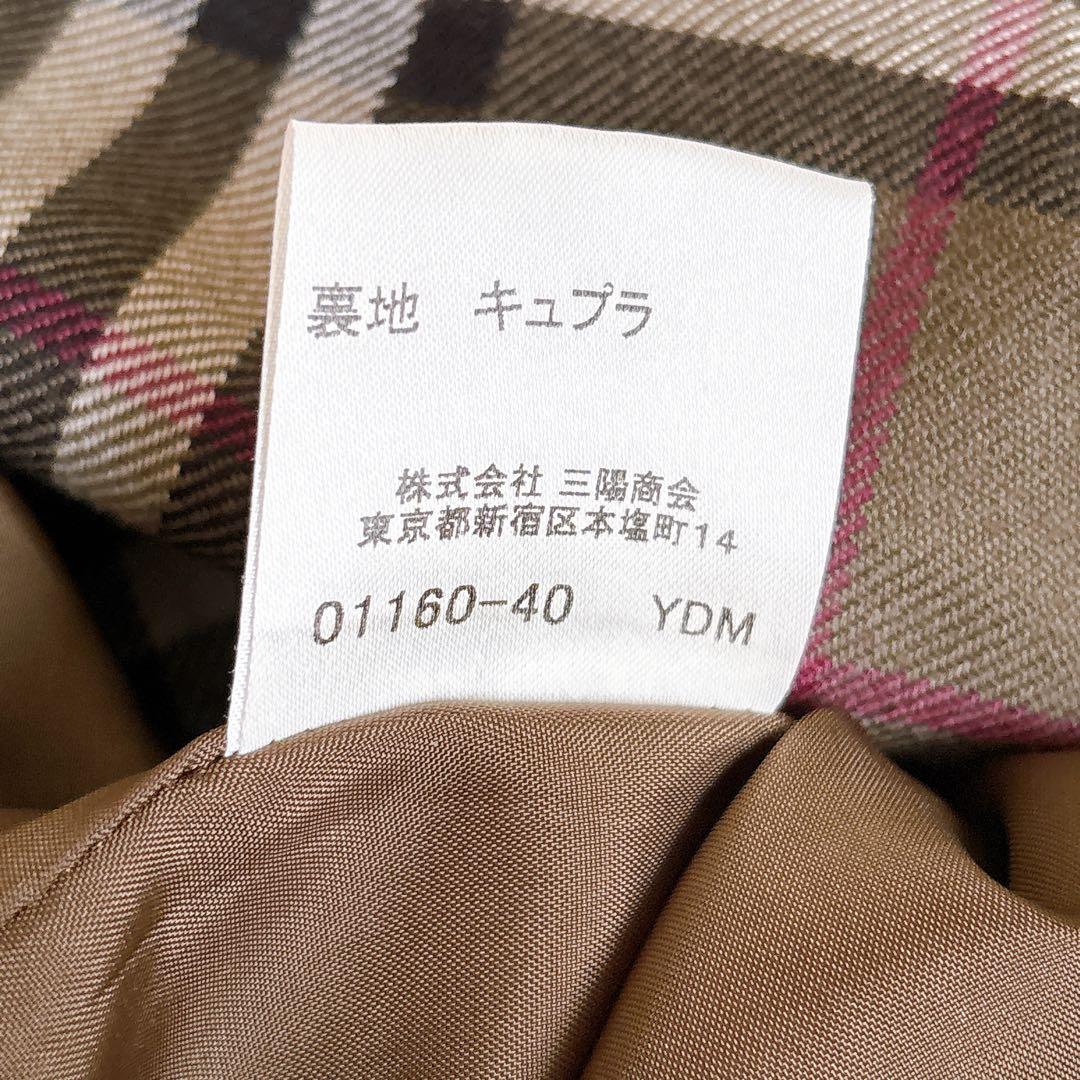 バーバリーロンドン ウールスカート ノバチェック ブラウン 40 L