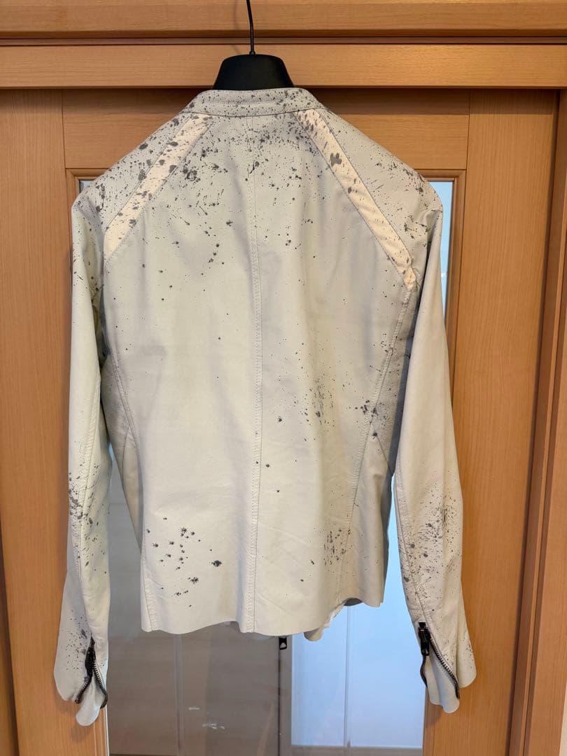 DIESEL BLACK GOLD ホワイトレザージャケット