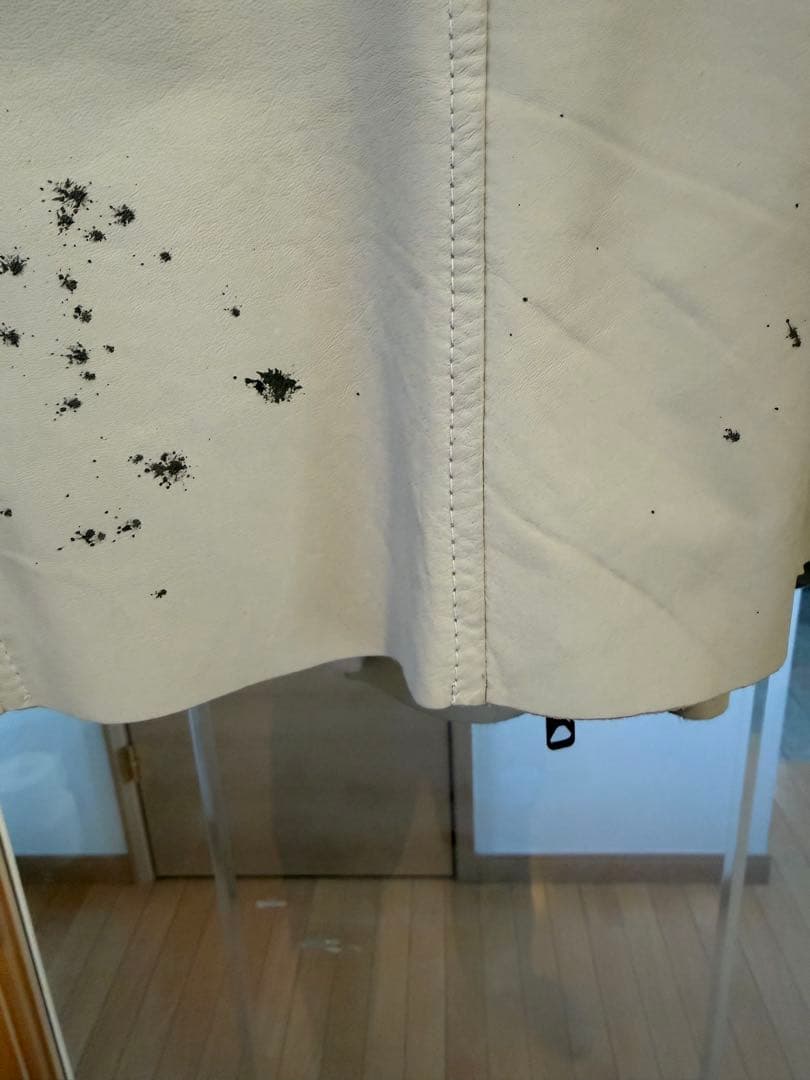 DIESEL BLACK GOLD ホワイトレザージャケット