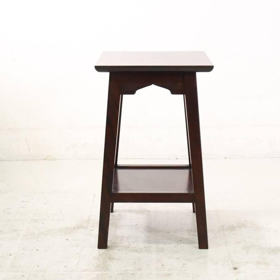 松本民芸家具 ミズメザクラ サイドテーブル 花台 高さ60cm 作家サイン入り