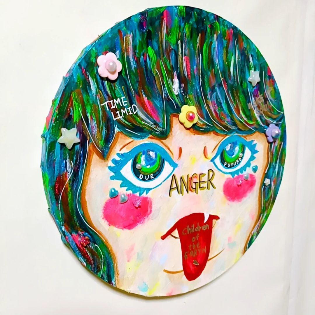 【一点物現代アート】Children of the EARTH【直径25cm】