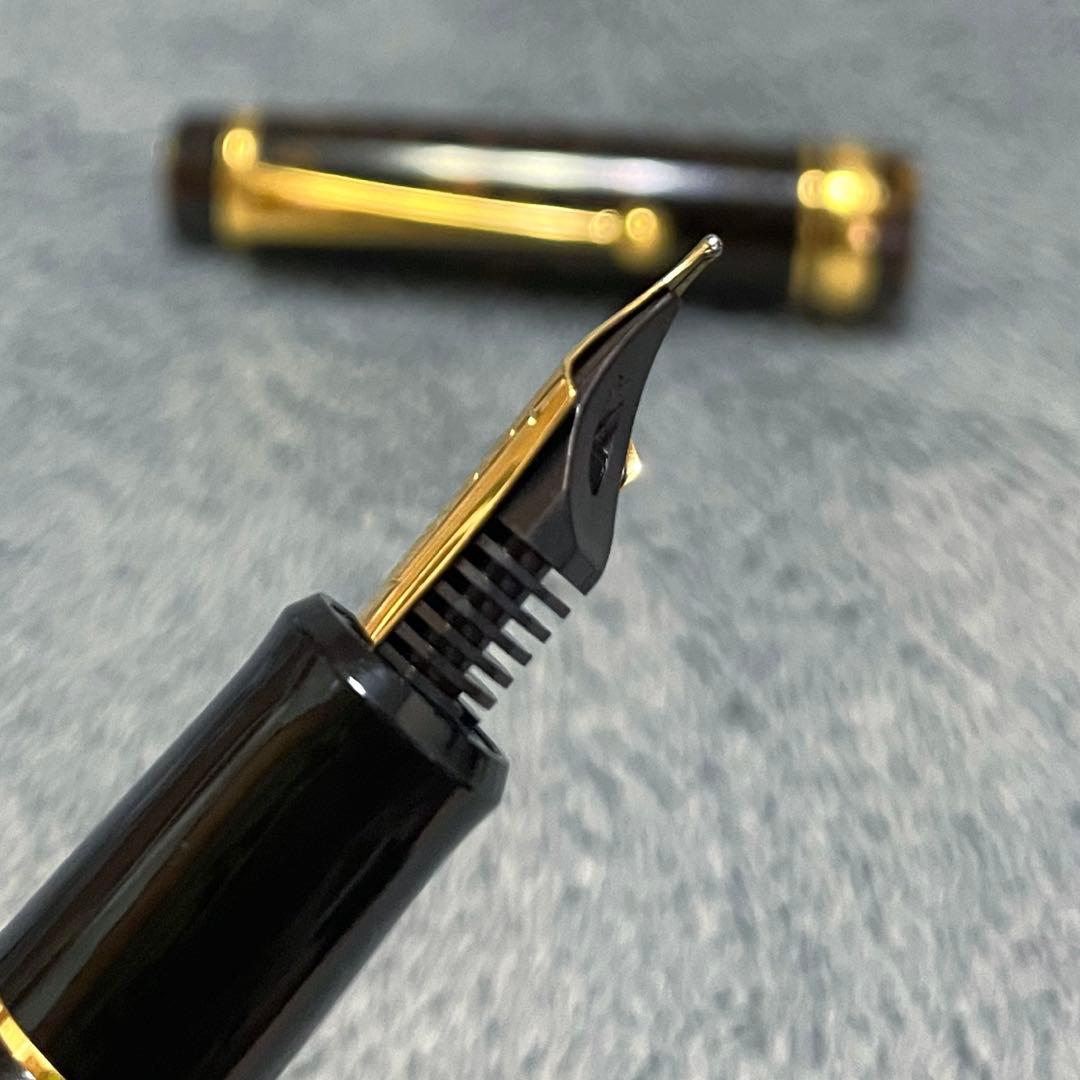 【超美品】パイロットカスタム　エレガンス　18K750太字　マーブル軸　万年筆