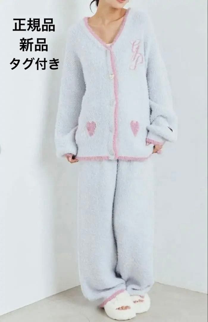 gelato pique/ジェラートピケ/ラメフェザーカーディガンとロングパンツ