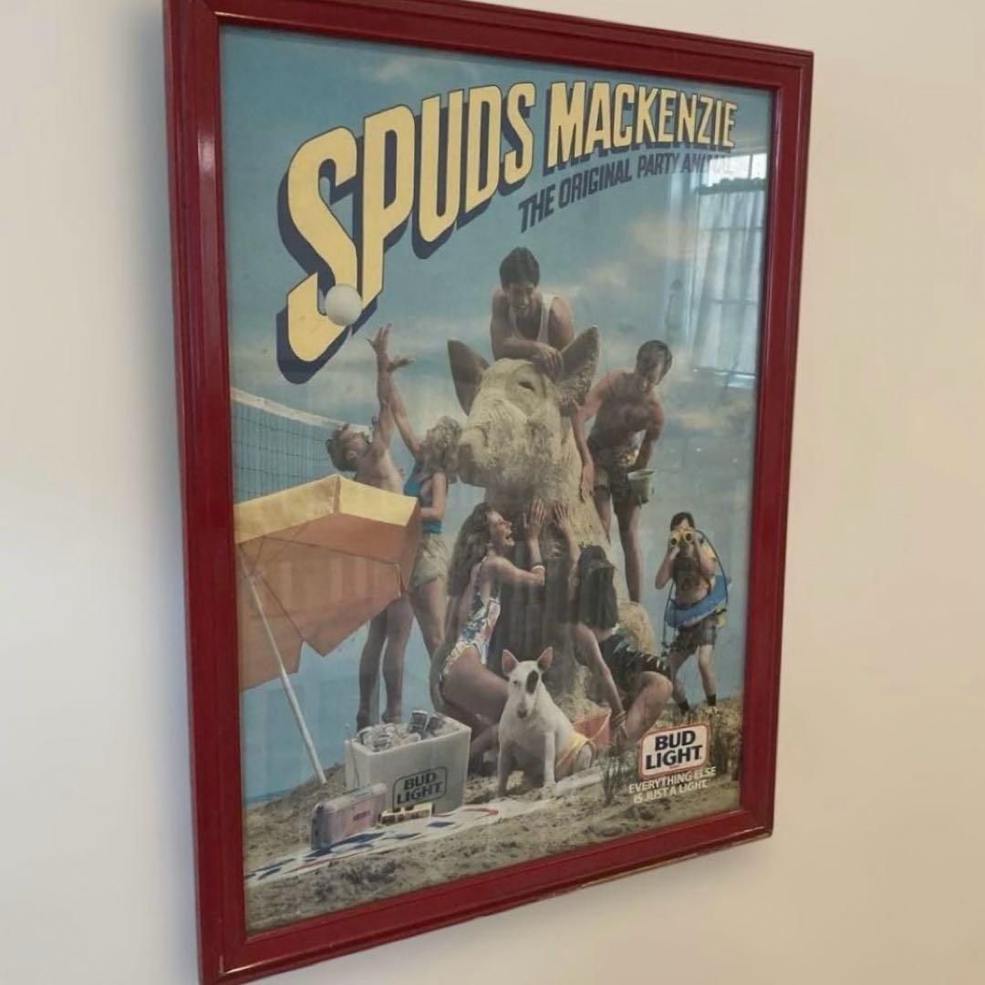 Rare80s Spuds Mackenzie BUDLIGHTフレームパネル