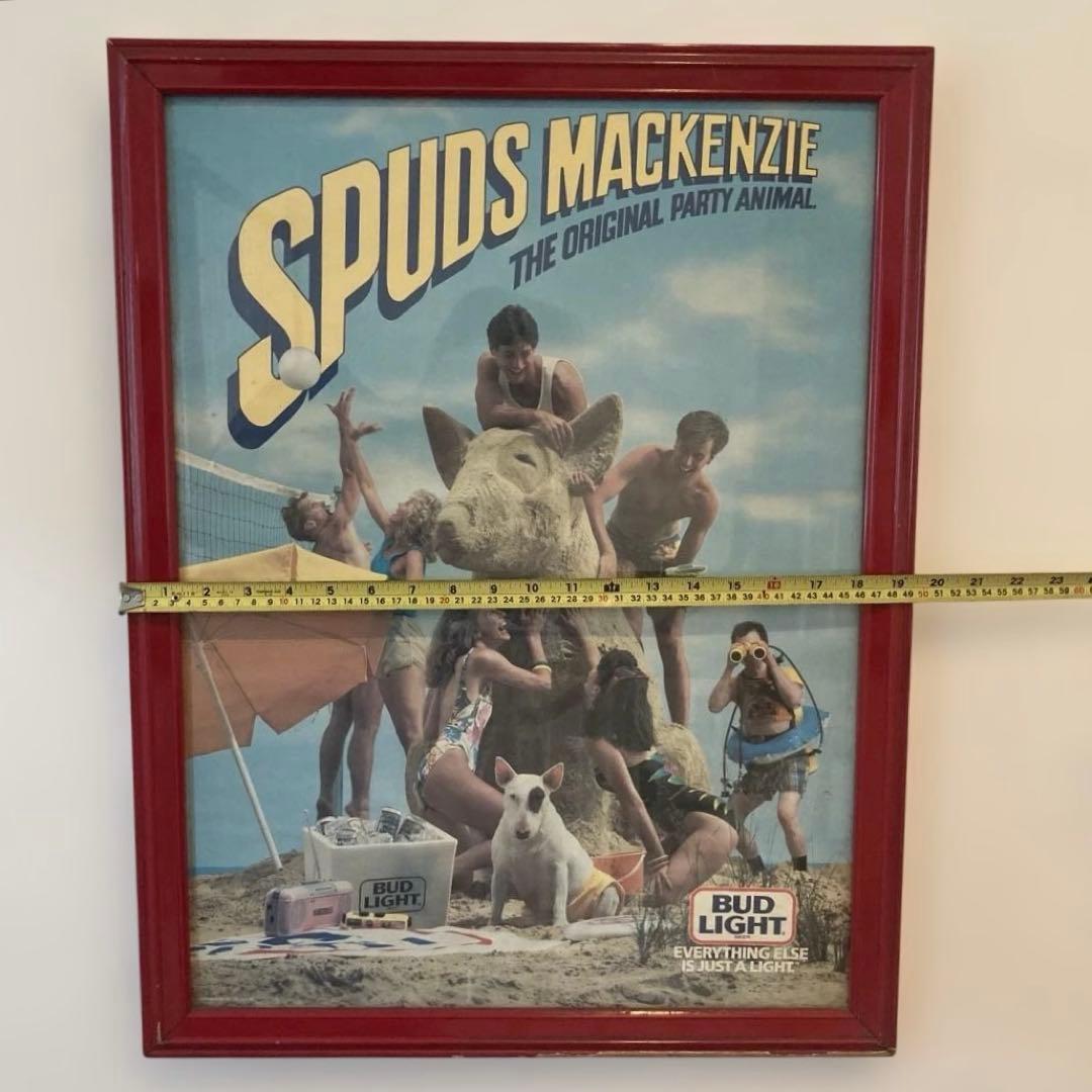 Rare80s Spuds Mackenzie BUDLIGHTフレームパネル