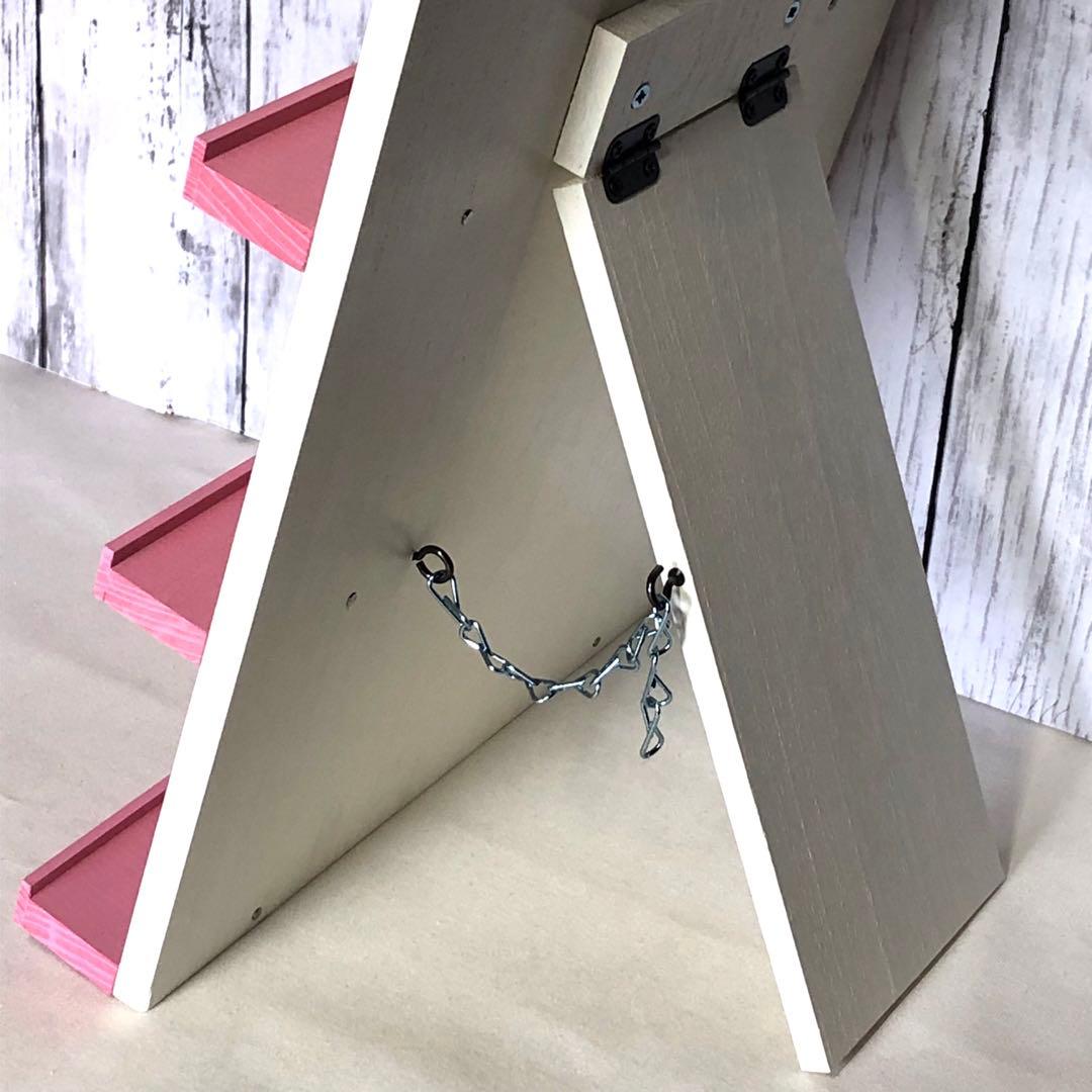 ろここ　お店型什器（ピンク×ホワイト）３点　イベント什器　アクセサリー什器