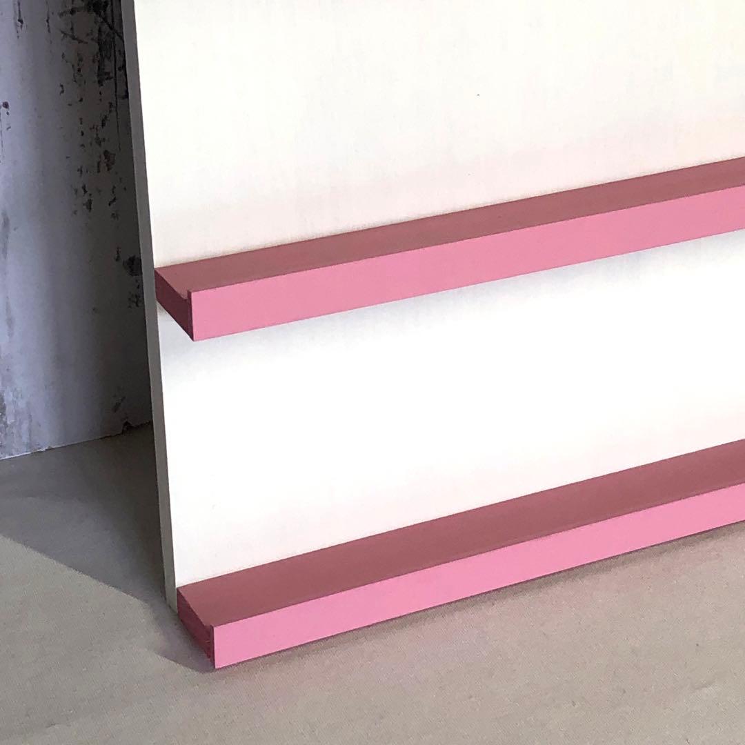 ろここ　お店型什器（ピンク×ホワイト）３点　イベント什器　アクセサリー什器