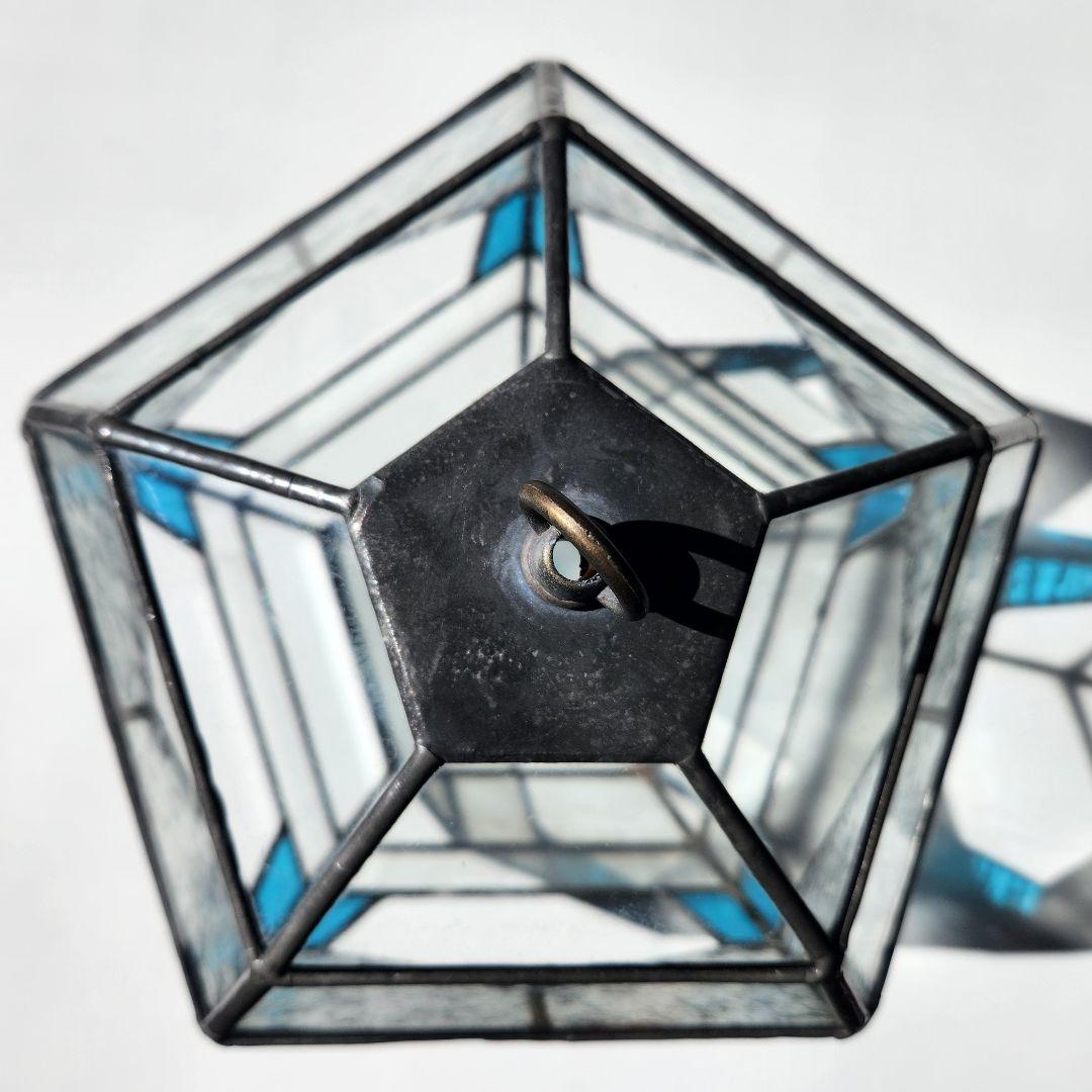 五角形　テラリウム　ステンドグラス　インテリア