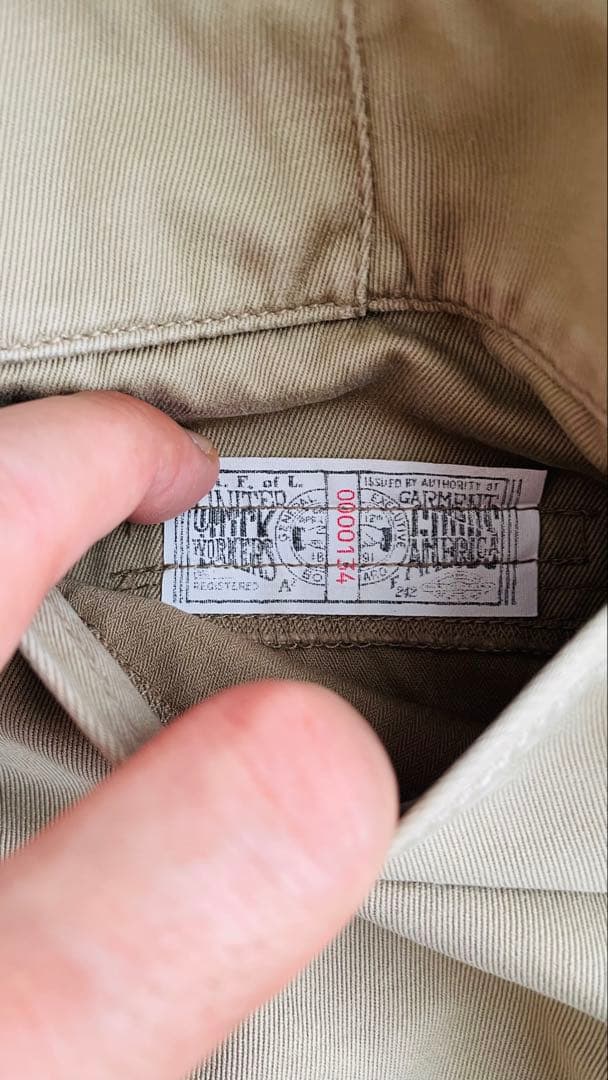 【ほぼ新品の美品】奥田民生×Lee別注　チノパン