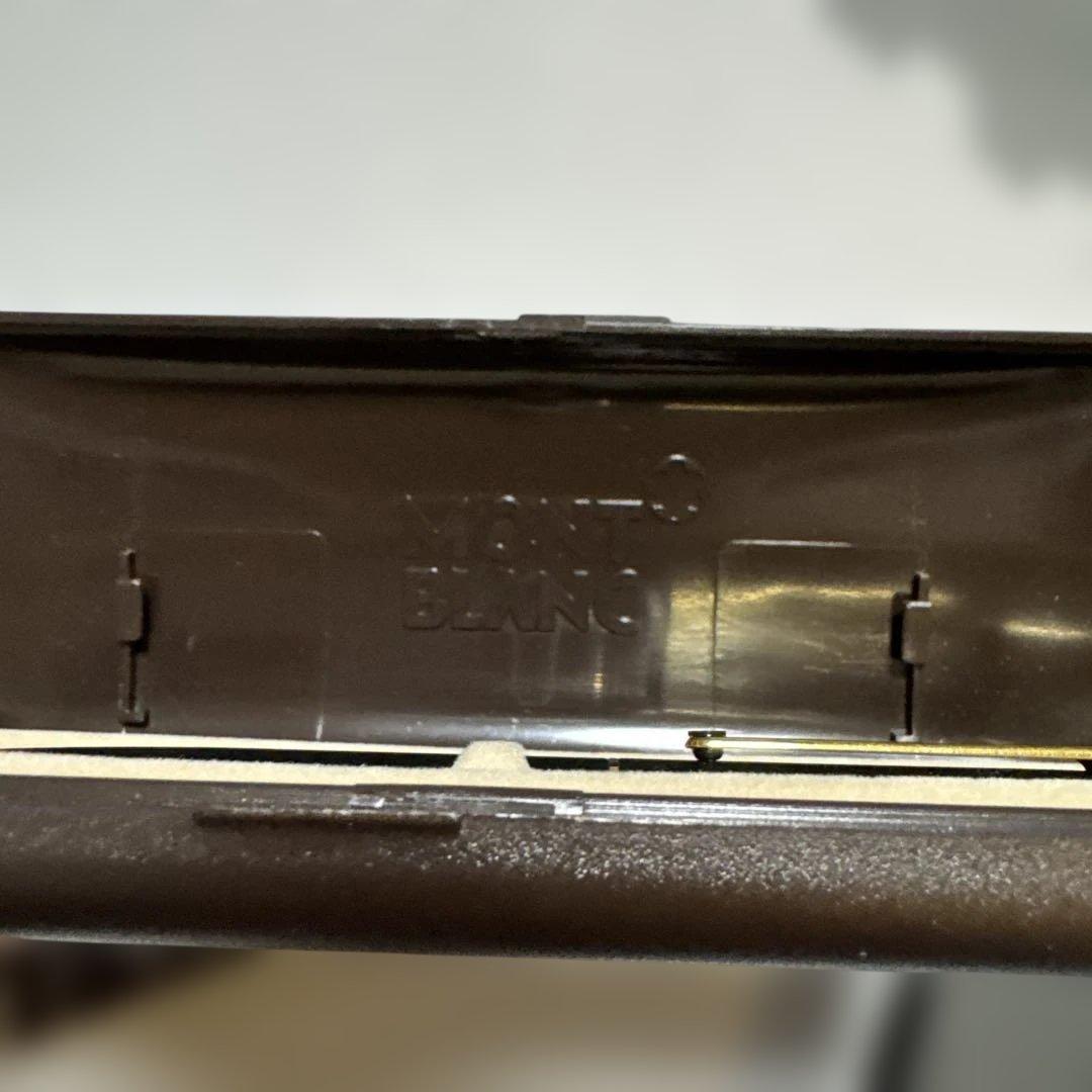 新品未使用モンブラン ノック式シャープペンSライン黒ゴールド MONTBLANC