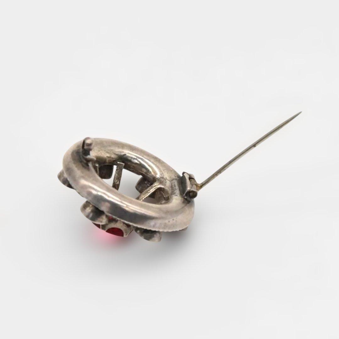 メノウとシルバーのブローチ　英国 スコットランド　s0064