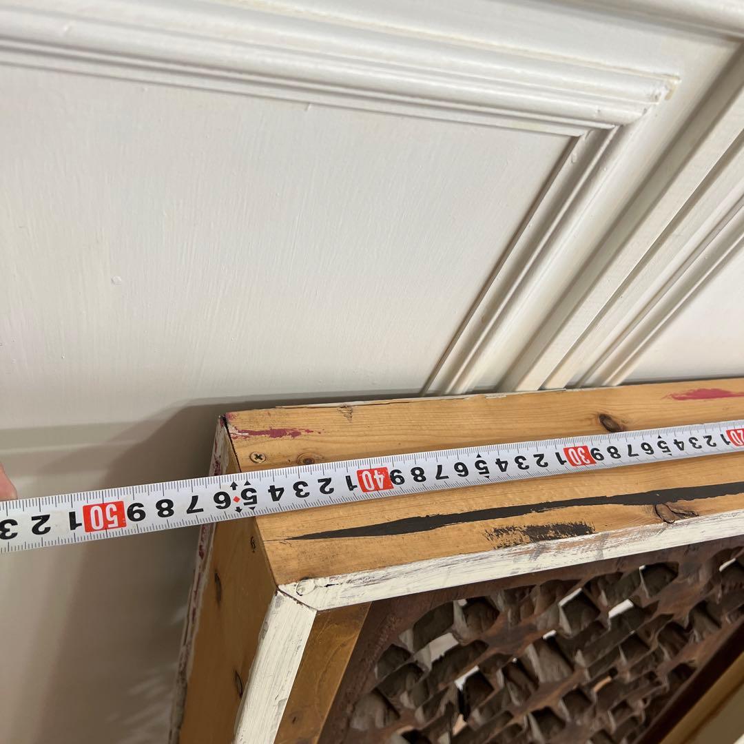 韓国アンティーク＊装飾的な木製パネル 花モチーフ