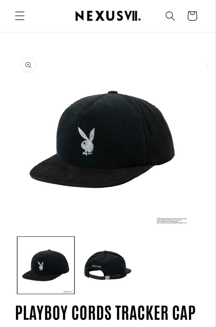 帽子 PLAYBOY CORDS TRACKER CAP NEXUSVII.