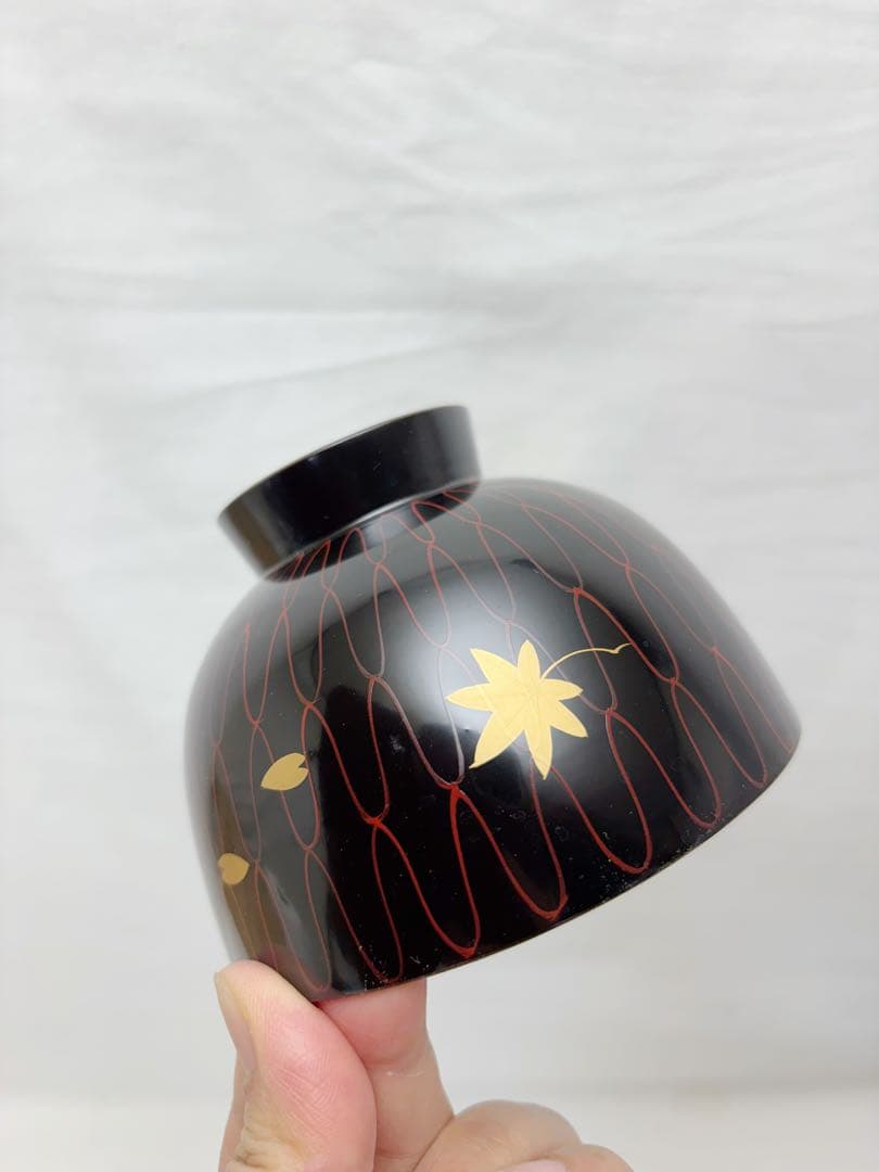 未使用 茶道具 平安堂造 網雲錦 小吸物椀 5客組 木製漆器 宮内庁御用達 共箱