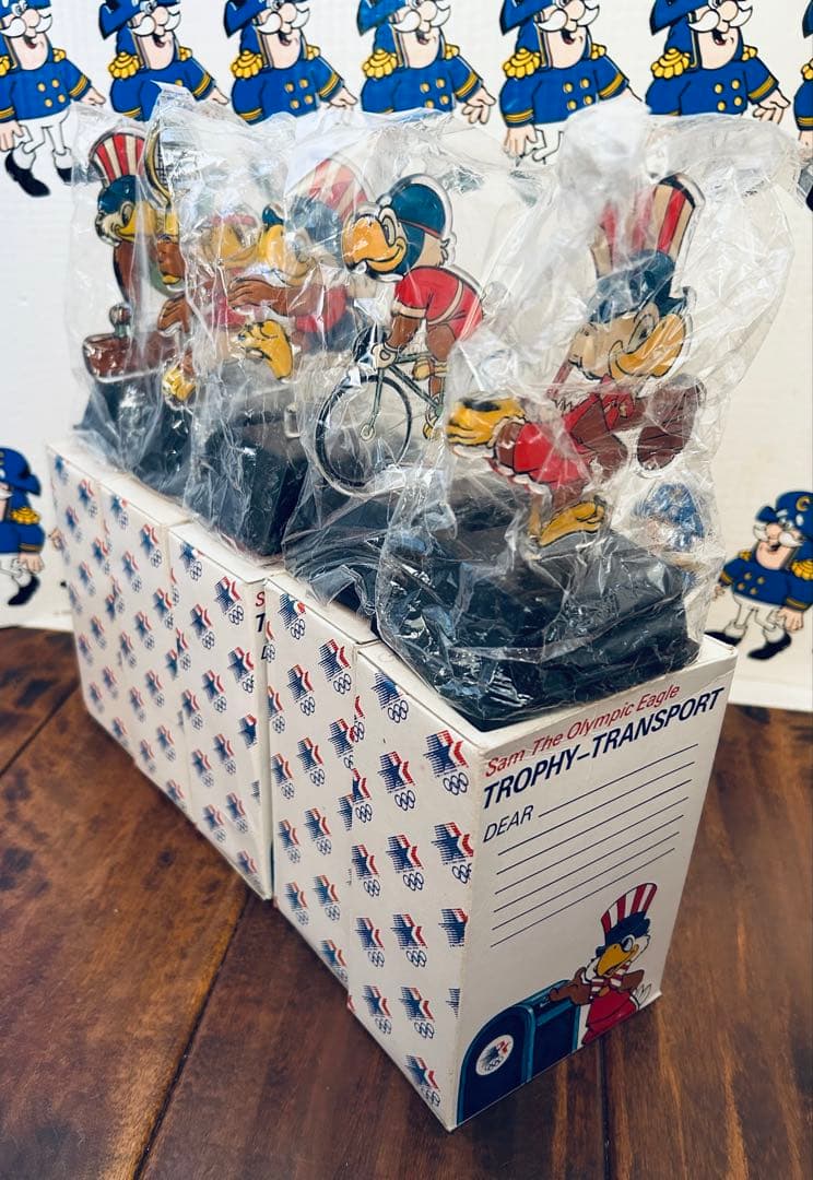 83' ロサンゼルスオリンピックマスコット イーグルサムトロフィー 5種セット