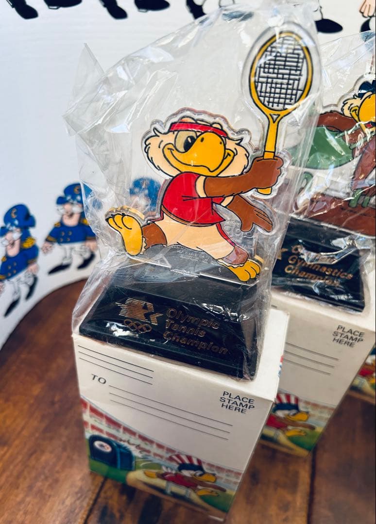 83' ロサンゼルスオリンピックマスコット イーグルサムトロフィー 5種セット