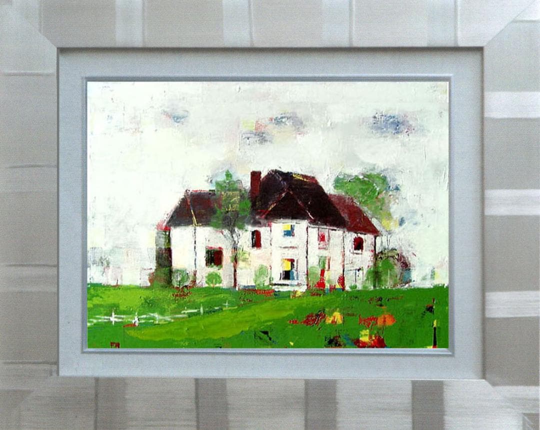 油絵 菅家令子 絵 絵画 インテリア uF6-062203 風景