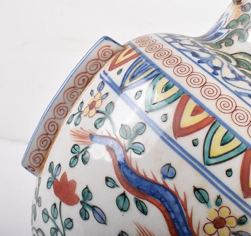 中国　大明萬暦年製　五彩　雲龍鳳凰文瓶　C　3931C