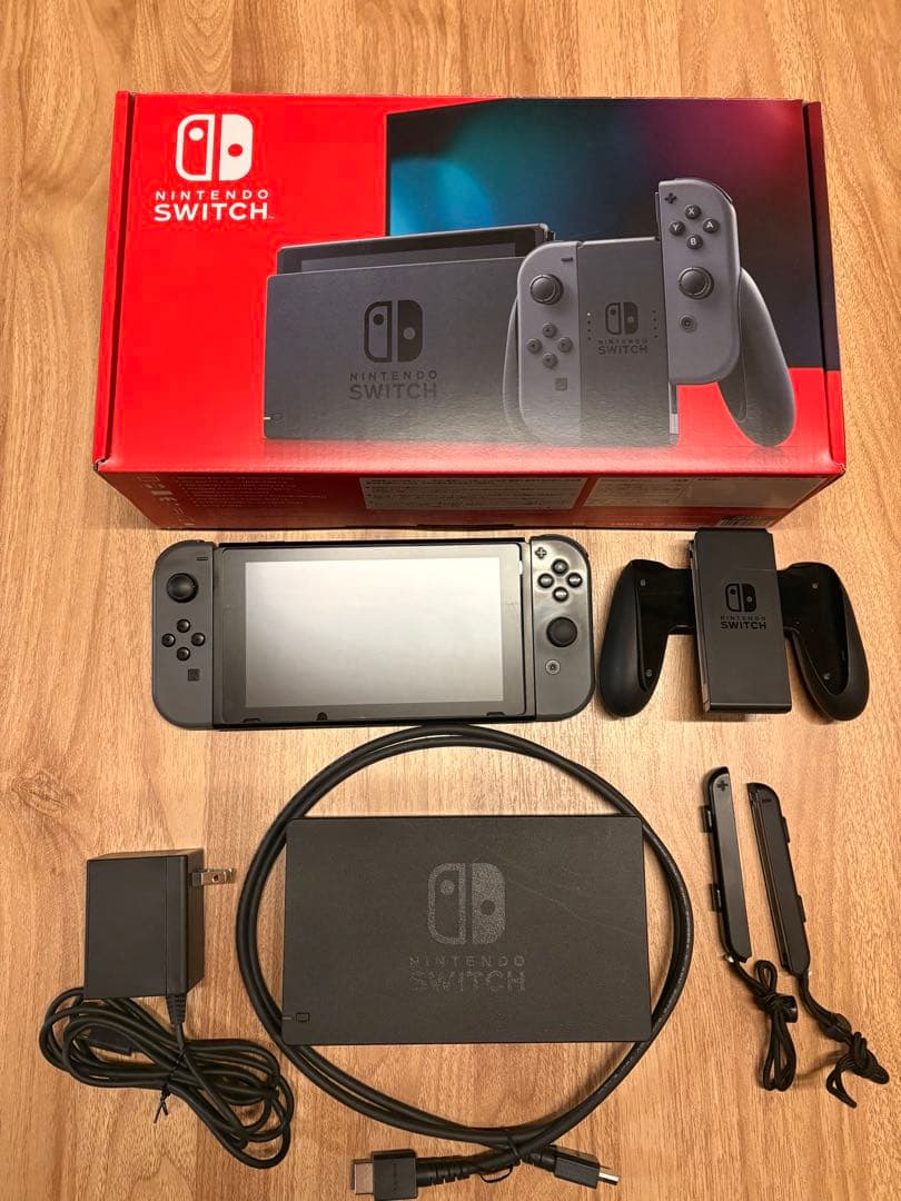 Nintendo Switch グレー 本体 ドック付き バッテリー強化版