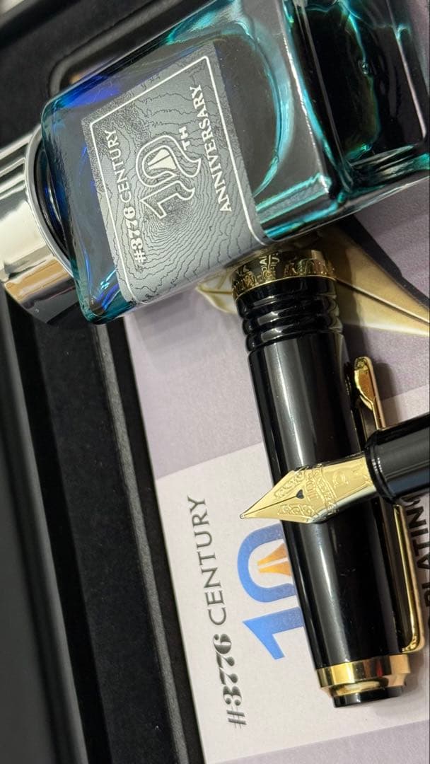 [新品]プラチナ万年筆 3776 10周年記念限定 ブラック ニブM ディケイド