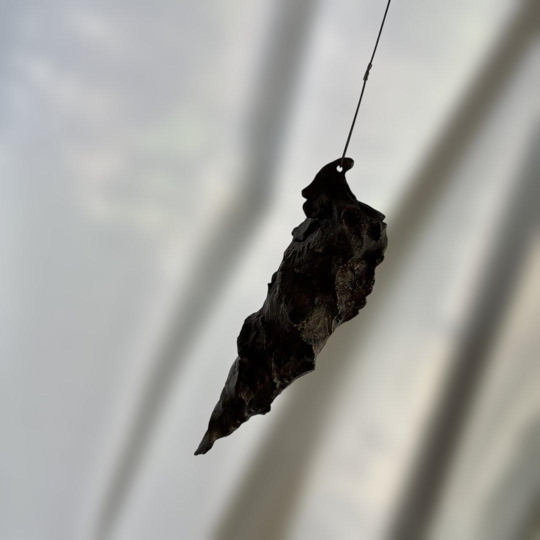 高岡銅器　ミノムシ　一輪挿し　いぶし金