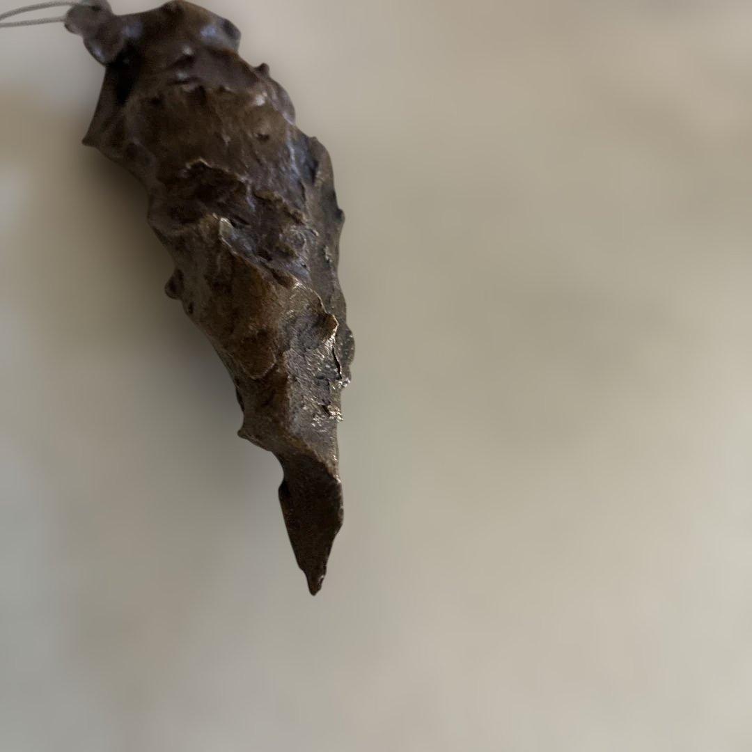 高岡銅器　ミノムシ　一輪挿し　いぶし金