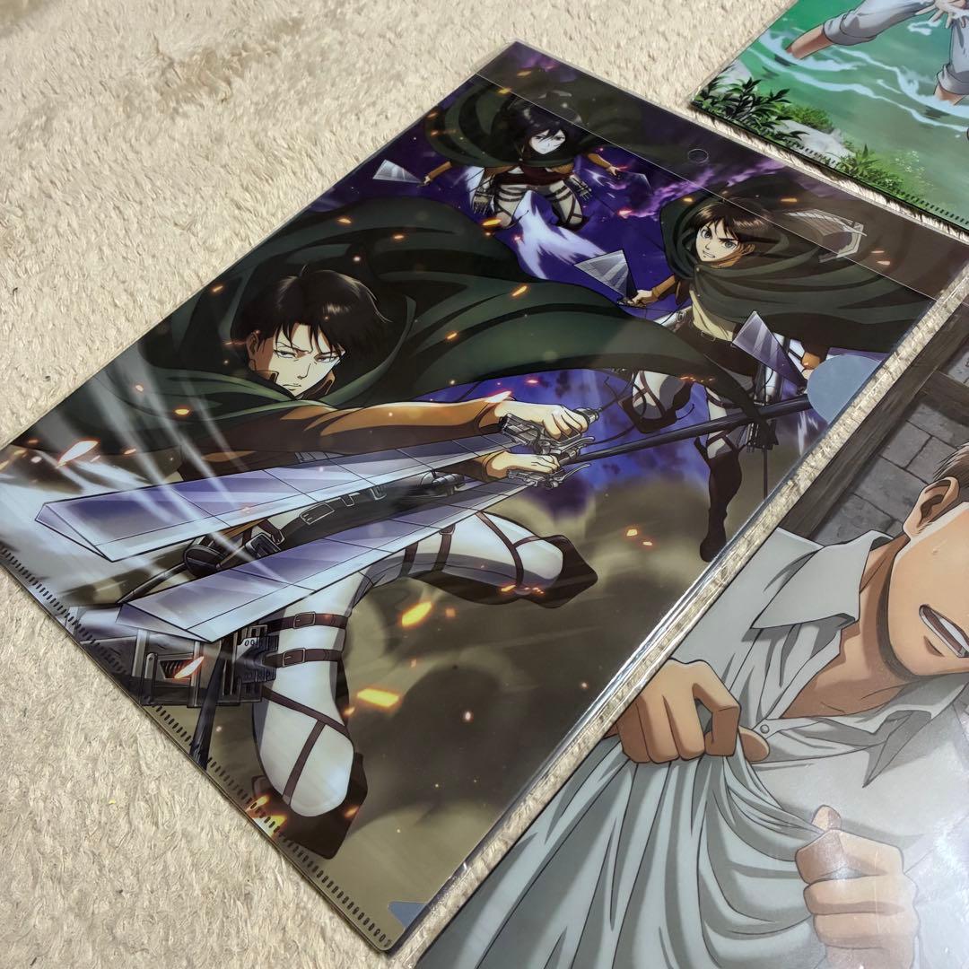 希少品★未使用品★計15枚★進撃の巨人★A4クリアファイルセット★リヴァイ