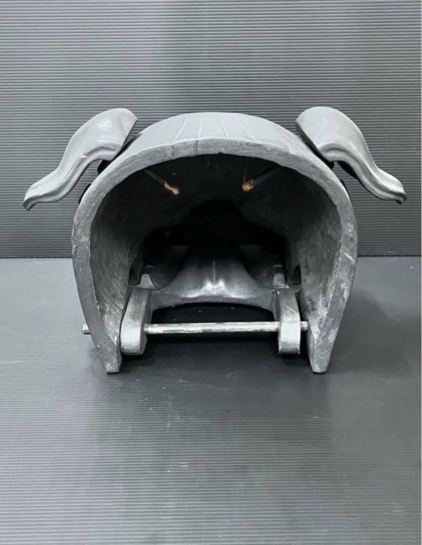 獅子頭　獅子舞　木製獅子頭　黒獅子頭　３０センチ越え　獅子頭置物　魔除け置物