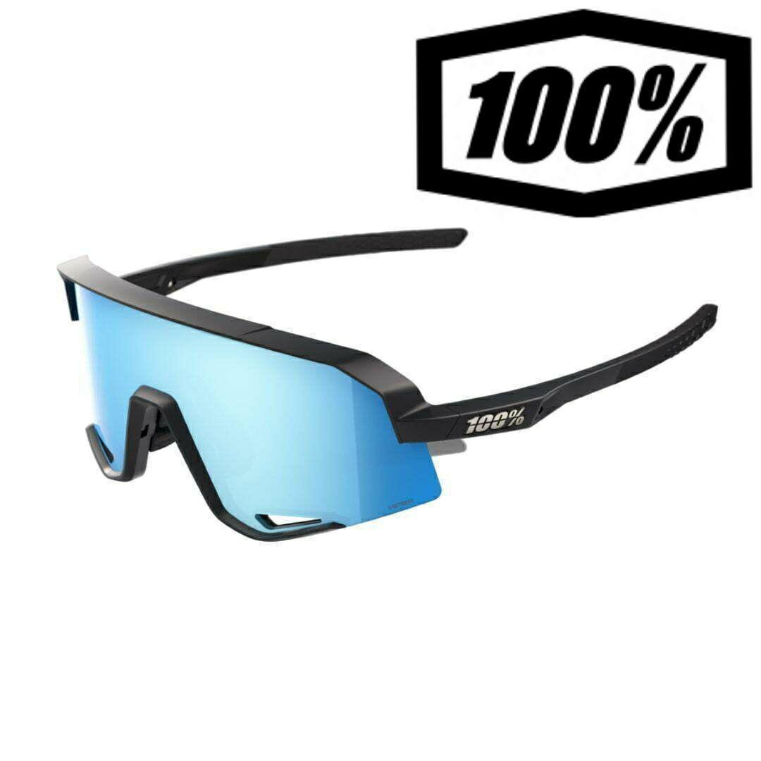 100% Slendale ブラック ブルー ワンハンドレッド サングラス