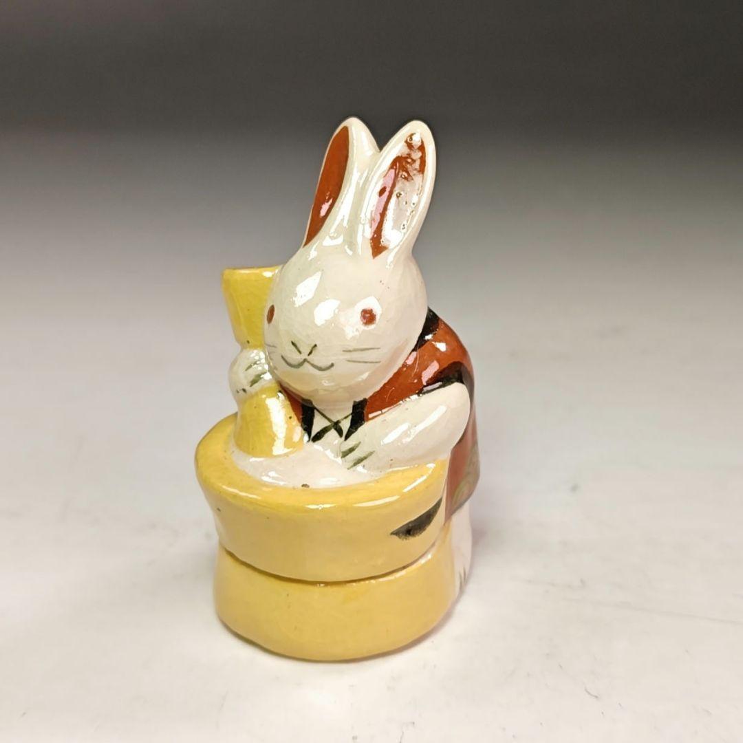 イ910 香合『伊東桂楽造』『兎うさぎ　香合　共箱』茶道具