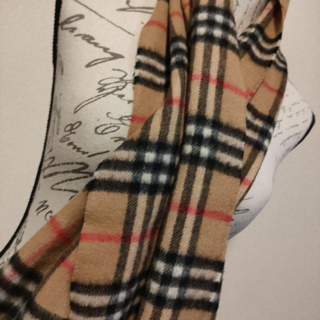 63 超美品　BURBERRY　バーバリー　マフラー　カシミヤ混