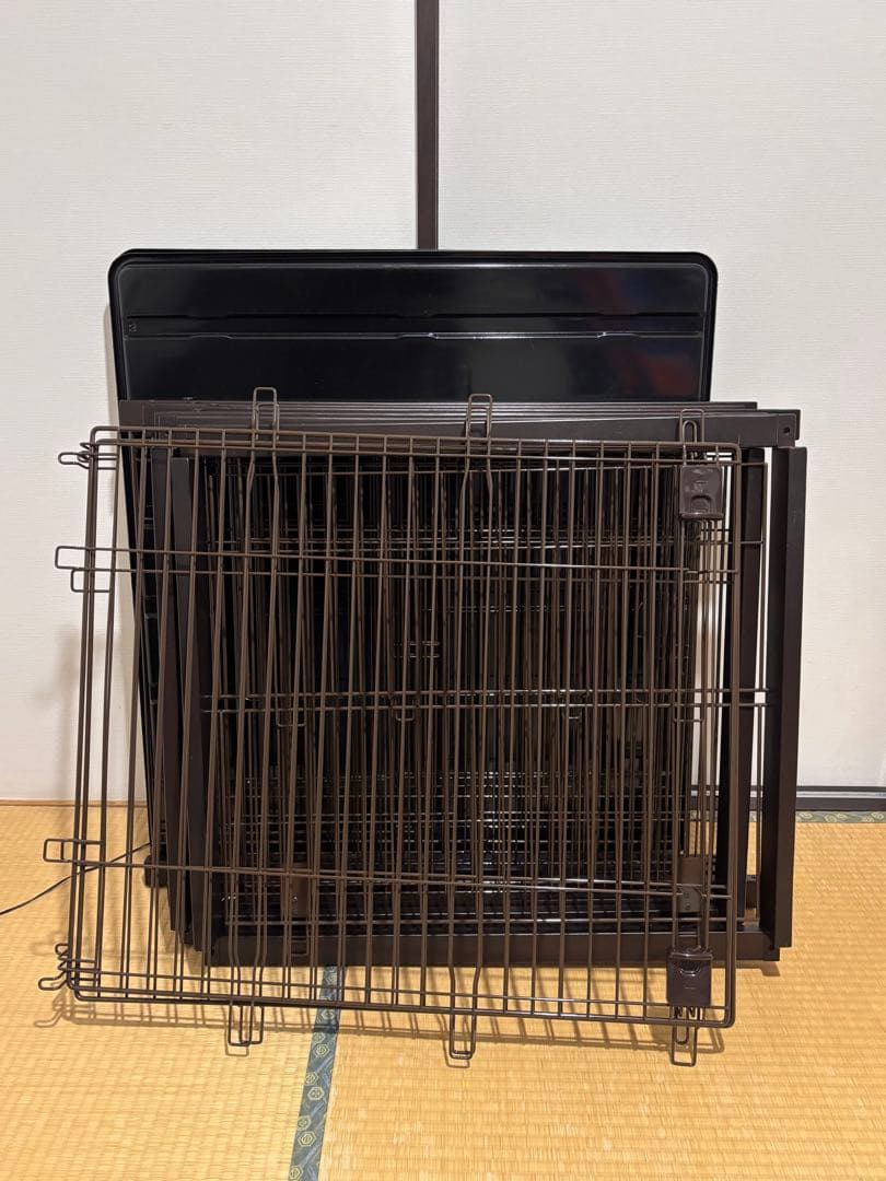 【りく】リッチェル 木製スライドペットサークル ワイド+屋根面つき