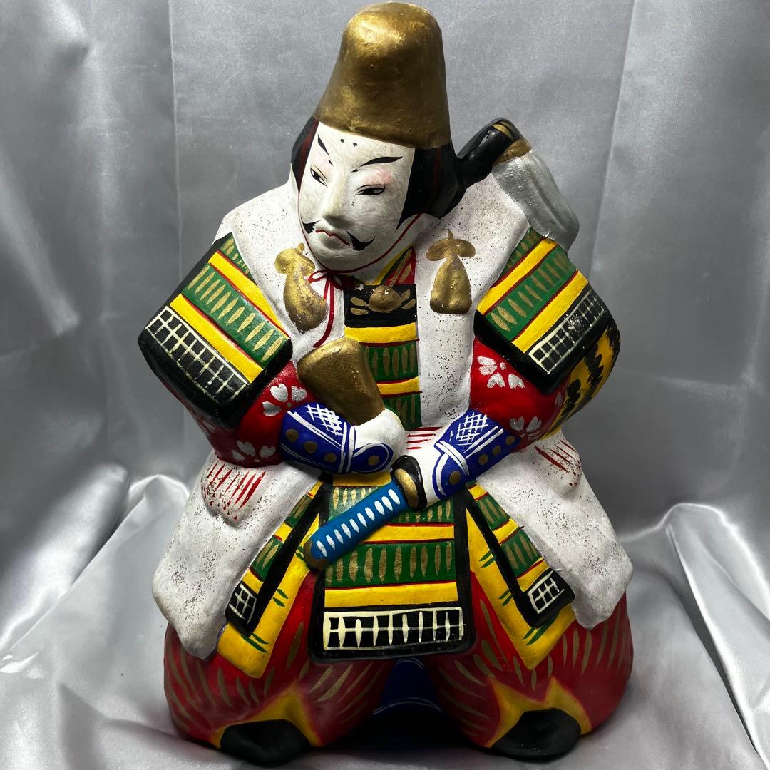 【昭和31年作】 郷土玩具 土人形 天神様 菅原道真公 縁起物 学問 合格祈願