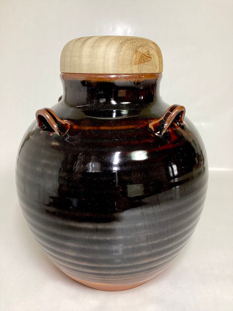 茶道具 古物品 飾壷 古瀬戸 藤山作 木箱入