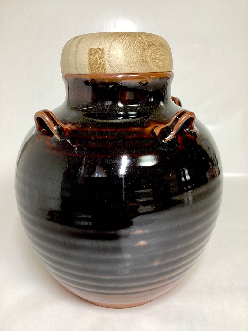 茶道具 古物品 飾壷 古瀬戸 藤山作 木箱入