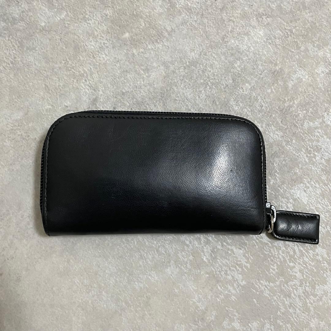 希少　PRADA プラダ　ラウンドジップ　キーケース　6連　レザー　ブラック