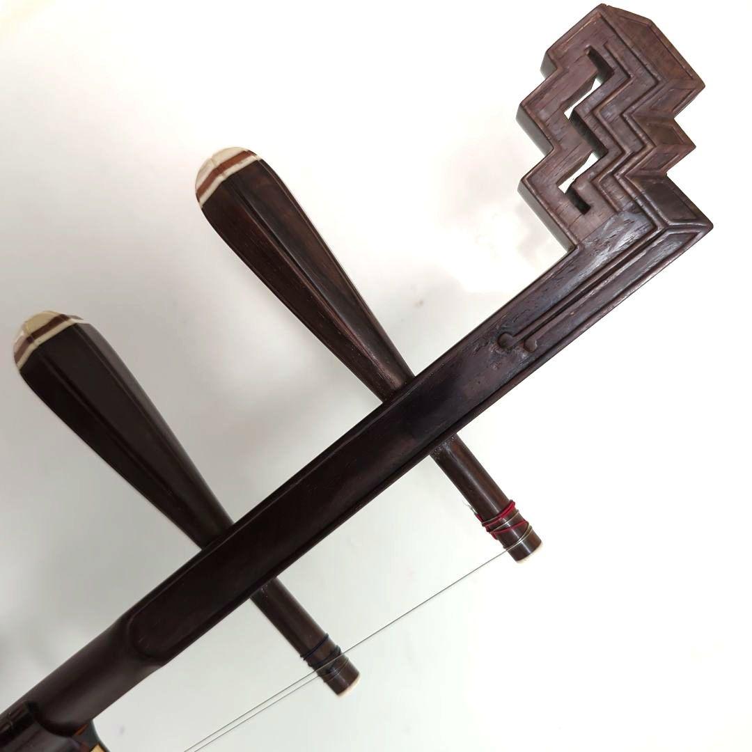 胡涵柔製作 明清老紅木 未使用 回紋頭二胡6